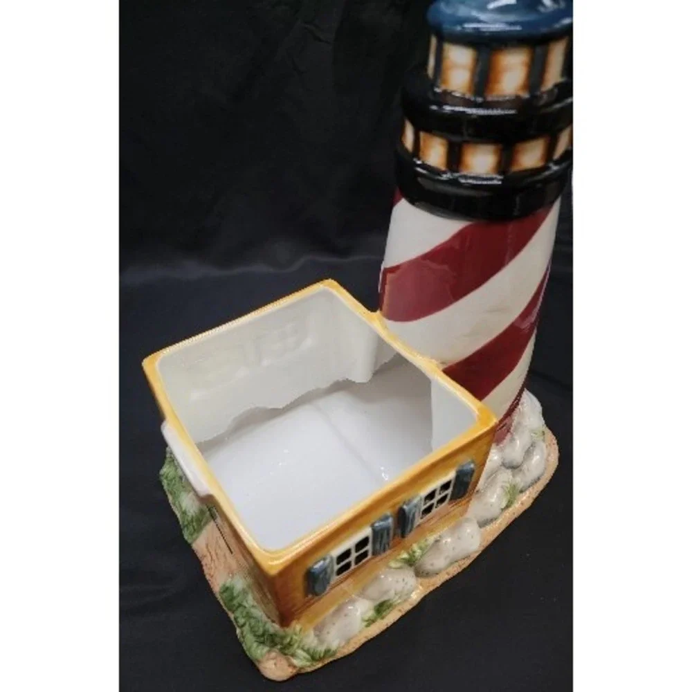 Cookie Jar Lighthouse Beach Home Nautical Kitchen Decor Storage Canister Gibson